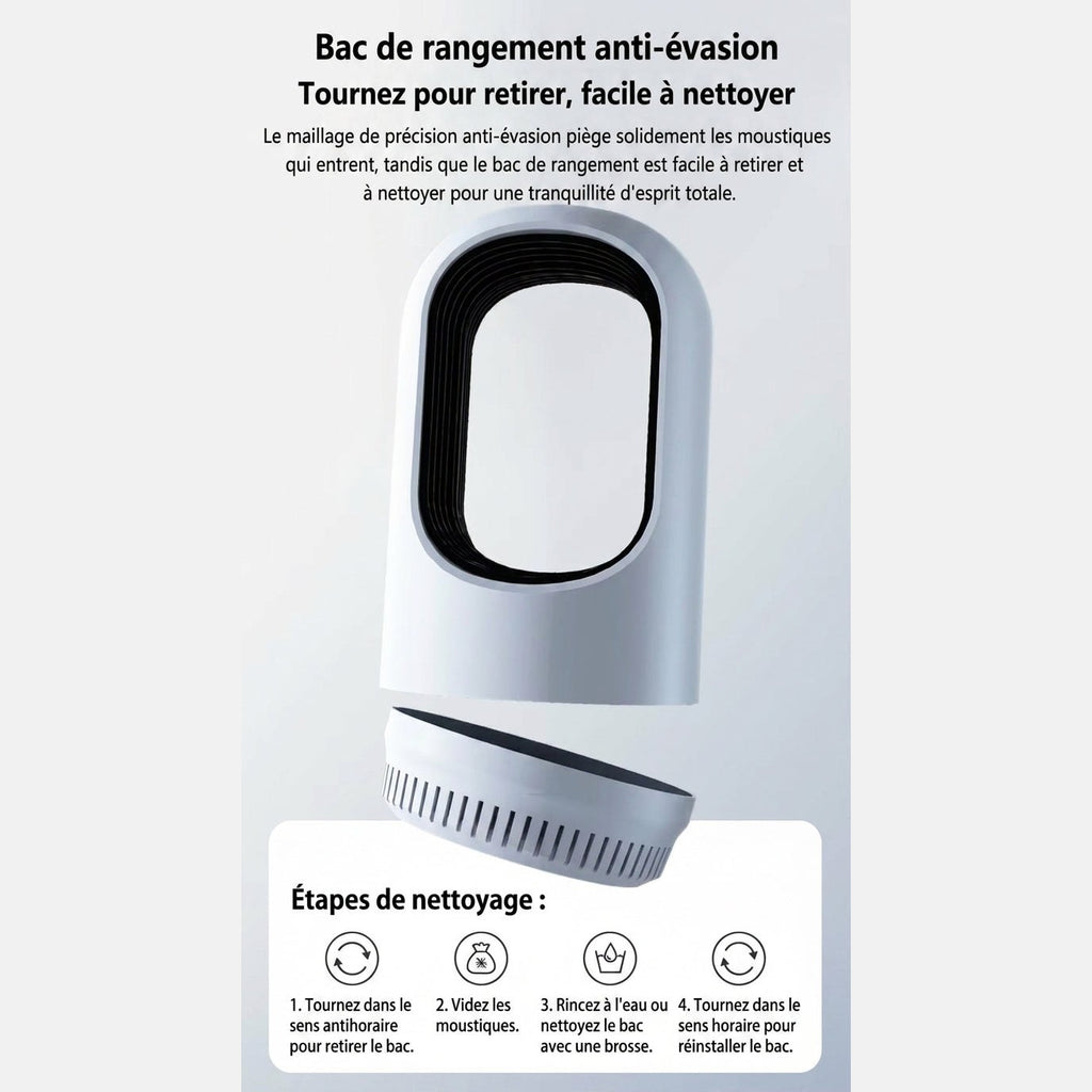 Entretien du piège MoustiGo — bac amovible et lavable